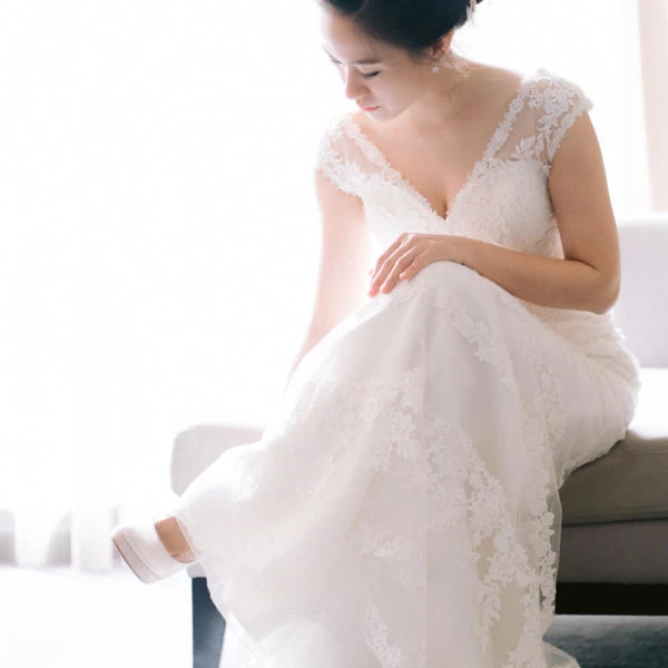 WC022 白色素雅輕婚紗
