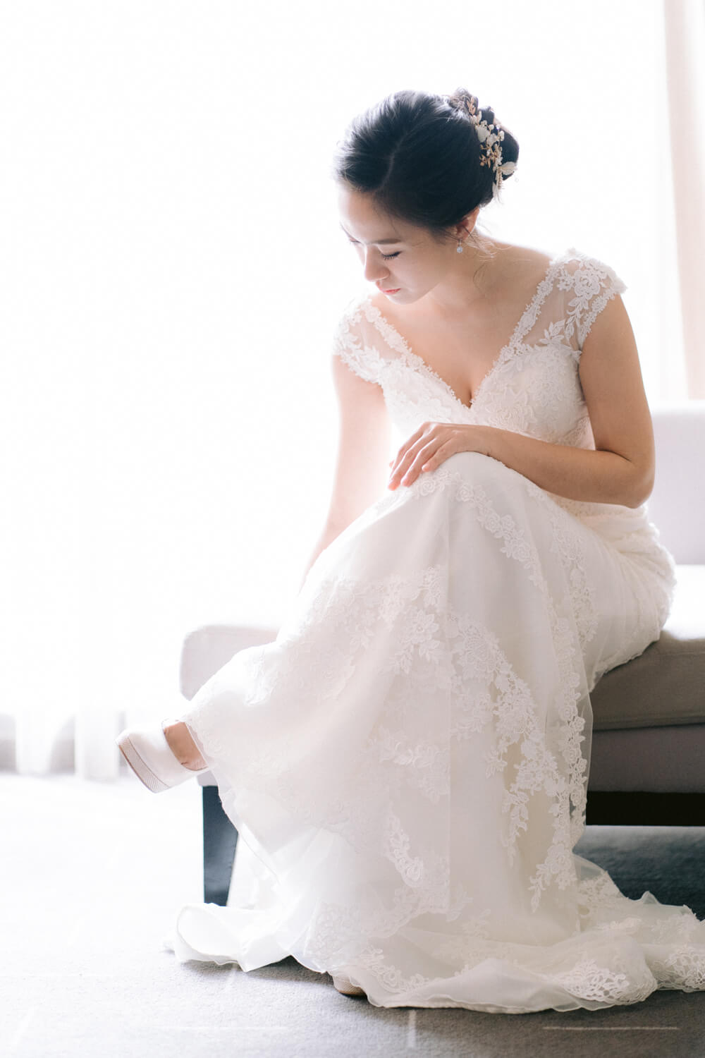 WC022 白色素雅輕婚紗