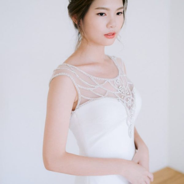 WC029 白色素雅輕婚紗