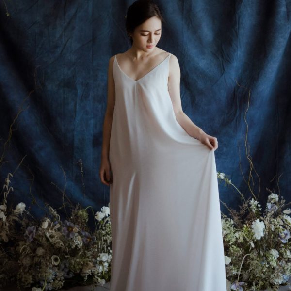 WA050 白色素雅手工婚紗